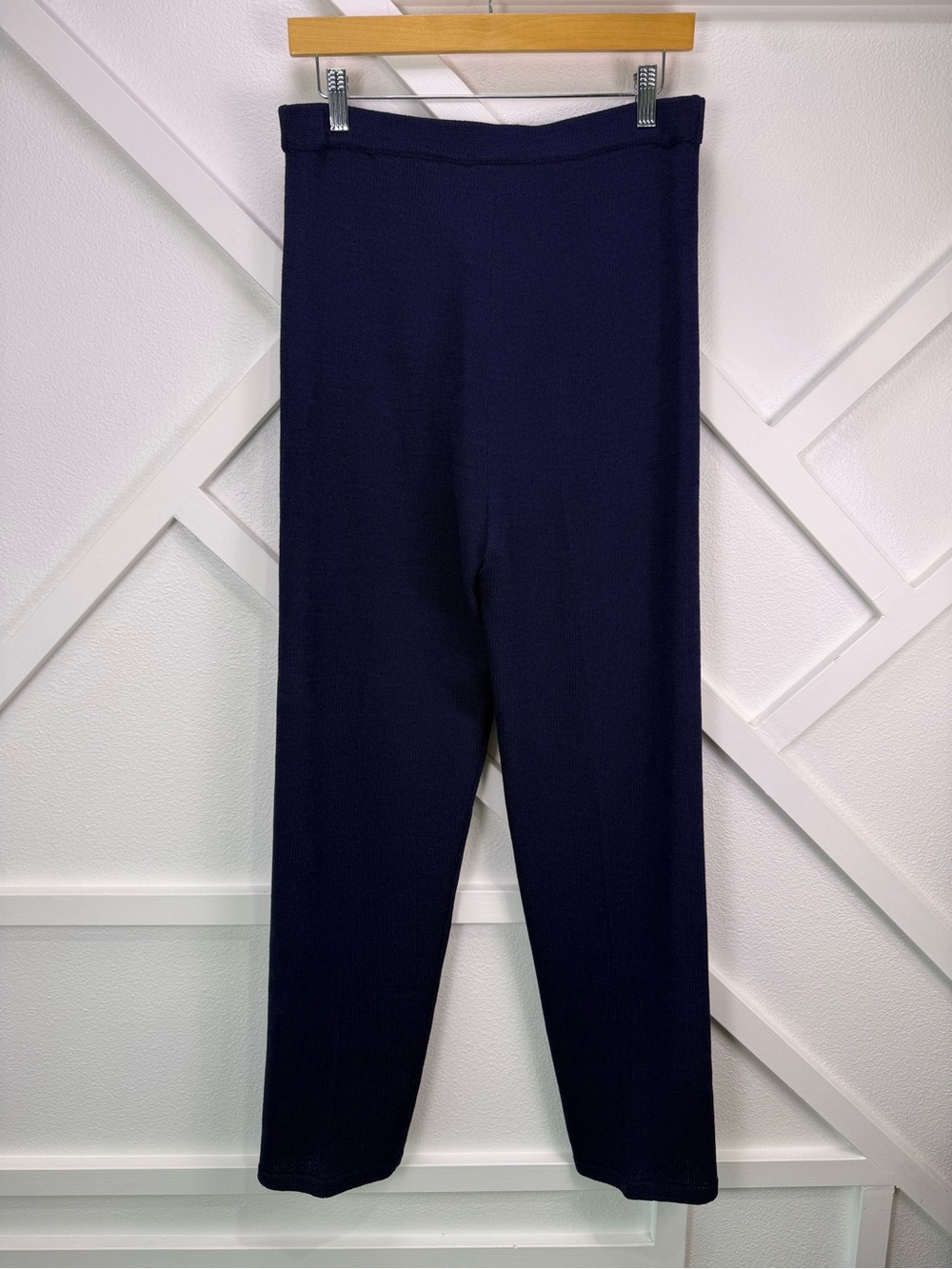 Vintage Zang Toi Wool Rayon Knit Pants Made in New York Women’s M Navy